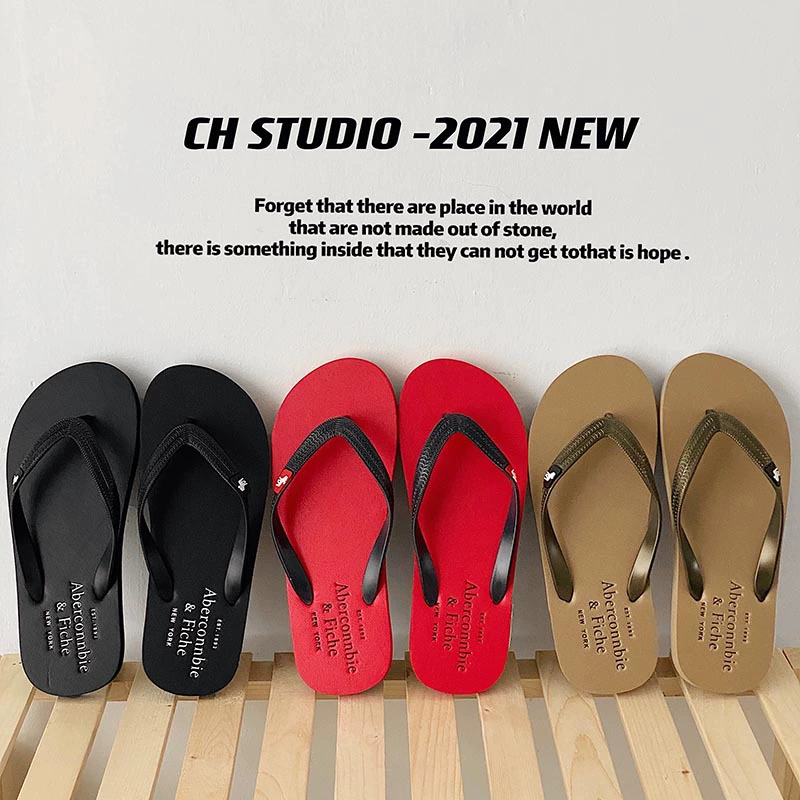 Шлепанцы Мужские шлепанцы Простые повседневные шлепанцы AF Seaside Beach Отдых Тенденция европейской и американской внешней торговли Легкая верхняя одежда