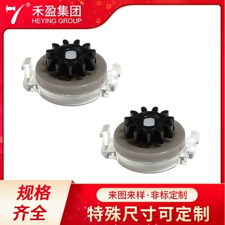 塑胶定制阻尼齿轮 收音机音响阻尼圆柱齿轮 黑色减震转轮式HCL-20