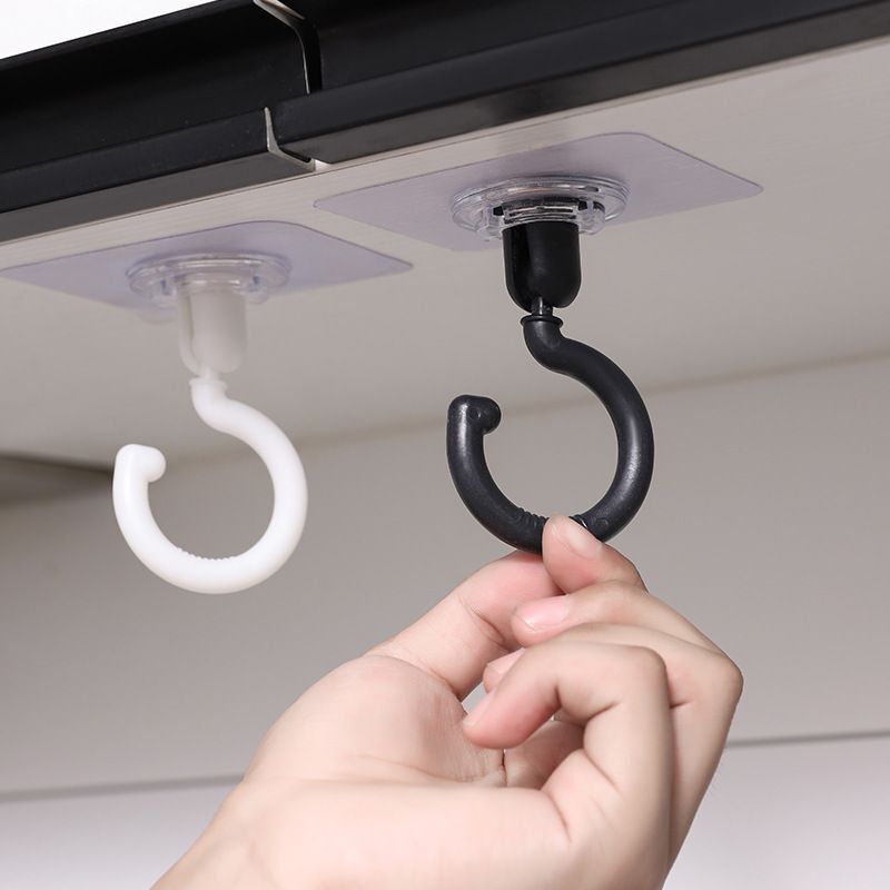 Ceiling Rotating Hook, Ceiling Hook, Special No-Drill, Traceless, Strong Adhesive Hook for Roof, Wall, Ceiling, and Door