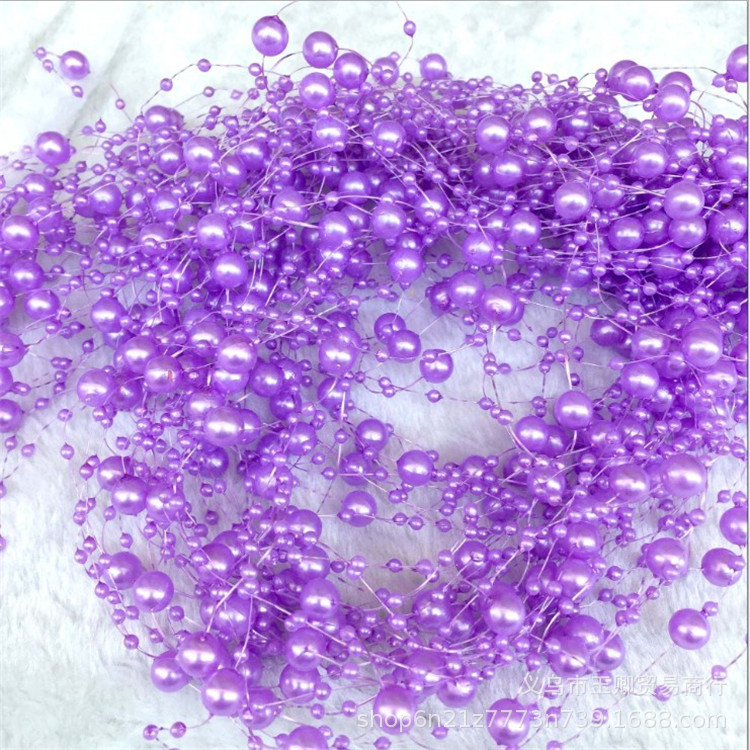 8 + 3mm hilo de pescado perlas de imitación de perlas de alambre de acrílico boda ropa de Navidad celebración de la flor LED Cadena de Luz Accesorios