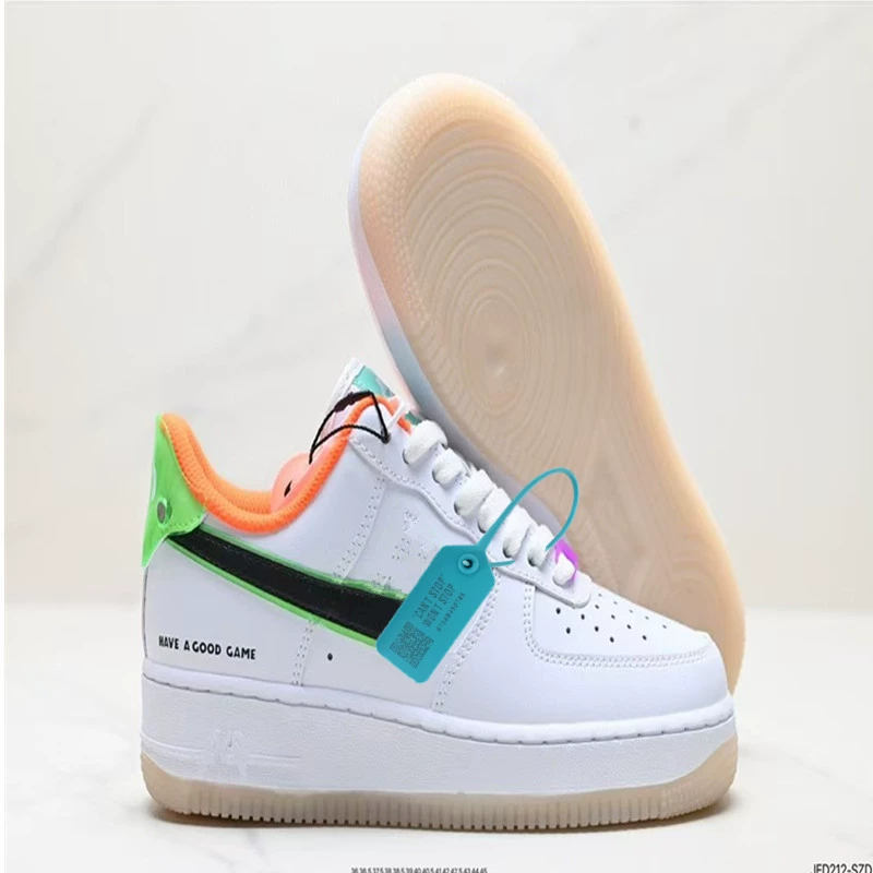 Кеды Nike Air Force 1, низкие кожаные кроссовки кофейного цвета для мужчин и женщин