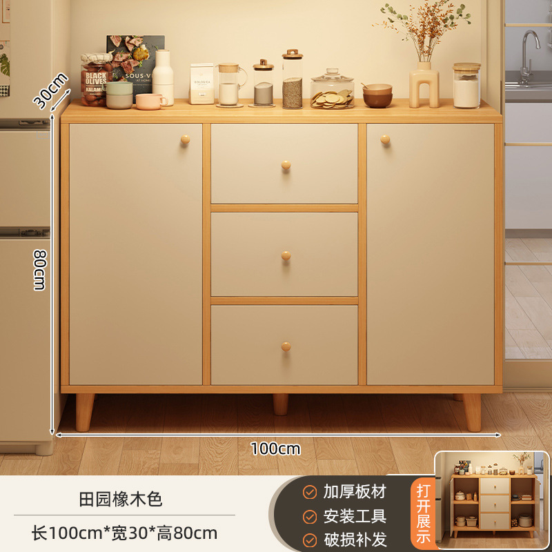 壁に沿ったサイドボード、多機能模造無垢材キャビネット、リビングルームディスプレイ収納キャビネット、ティーキャビネット、ホテルの食事準備キャビネット|undefined