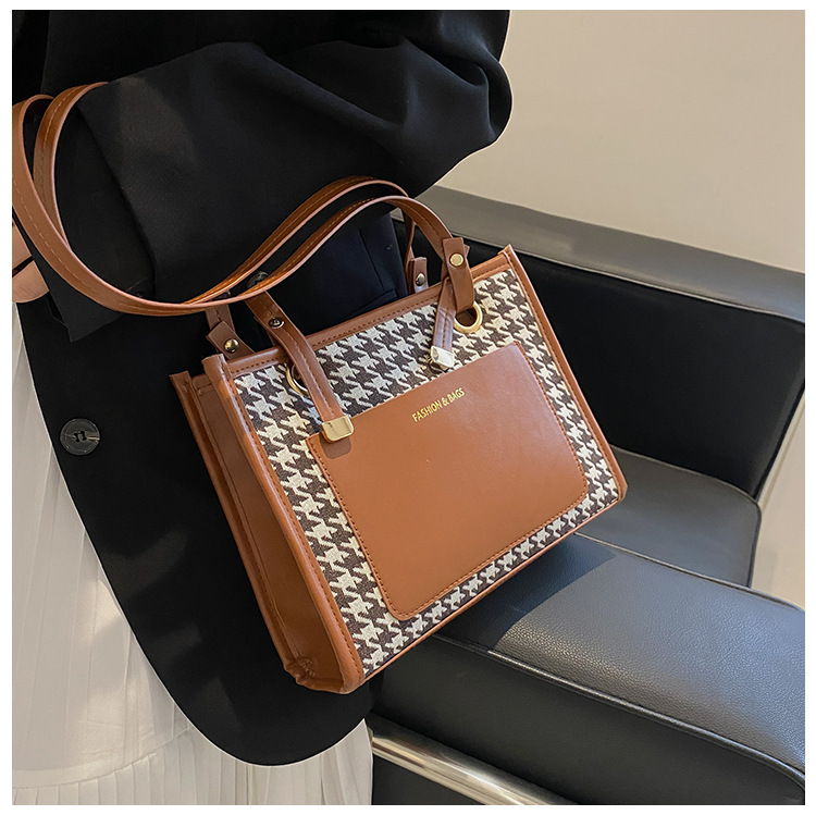 New Fashion One-shoulder Underarm Bag Plaid One-shoulder Tote Handbags display picture 11