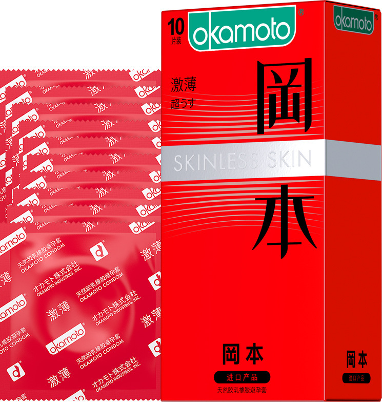 Okamoto ji--thin--10 pieces in red box (1689726）