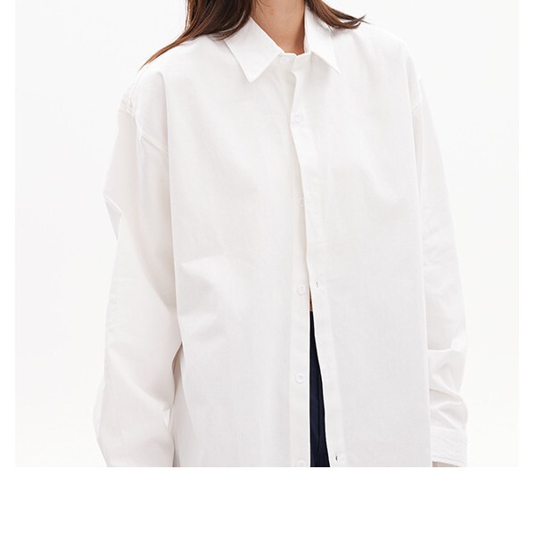 Spring White Long-Sleeve Shirt for Women, Loose Vintage Style, Suitable for Students, Plus-Size Women's Clothing, Inner Wear Top
