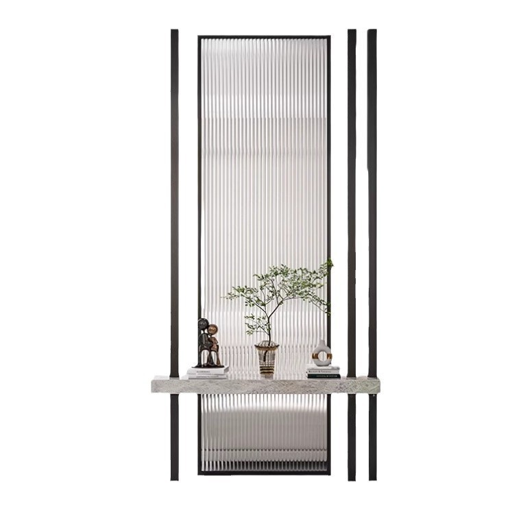 Modern Minimalist Entryway Living Room Changhong Glass Screen Partition Bathroom Divider Light Luxury Entrance Solid Wood Decorative Partition