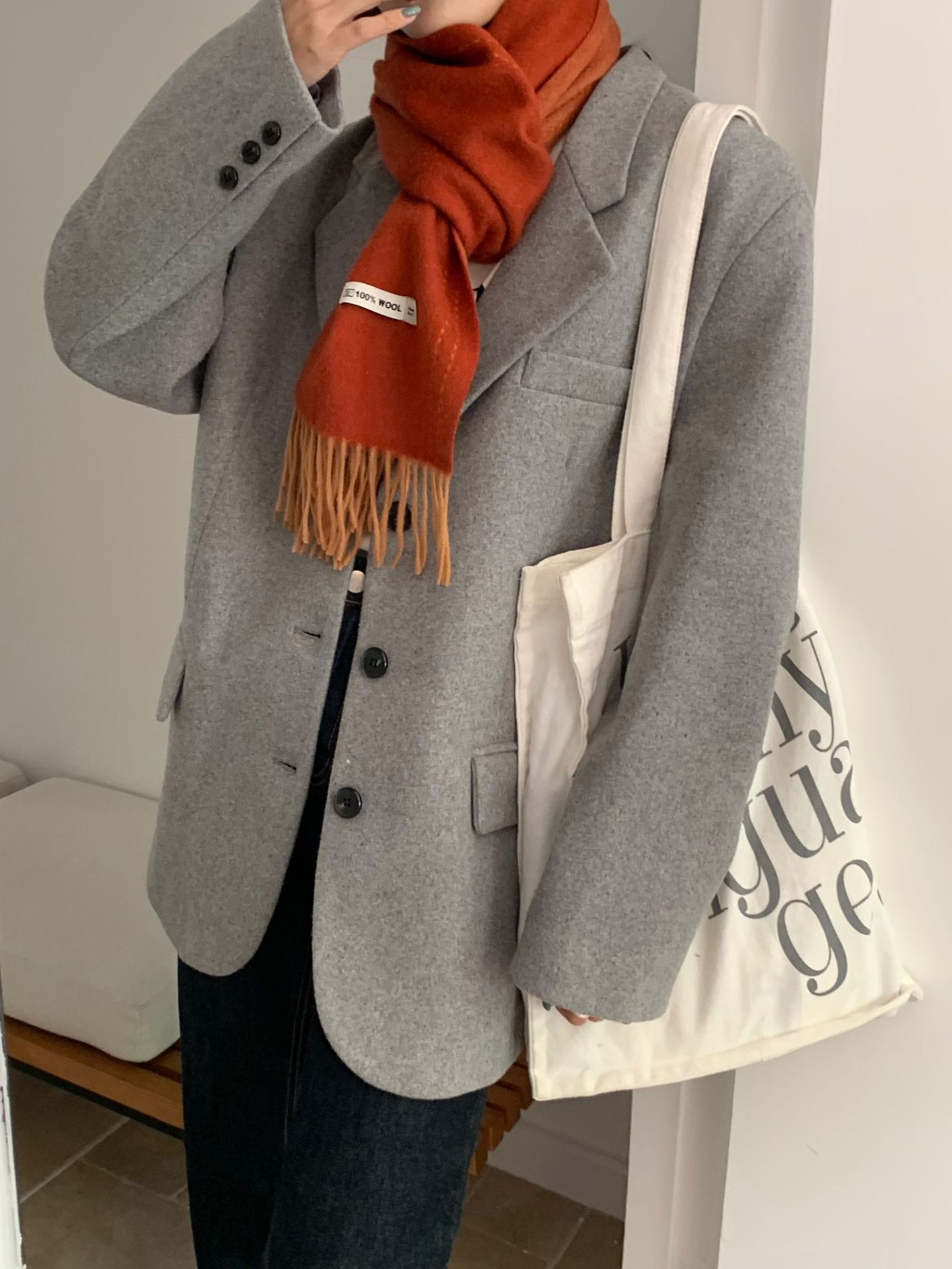 Sciarpa da coppia in edizione stretta, calda, versatile, coreana, invernale, da donna, in 100% lana, tinta unita, semplice, double face_voghion.com