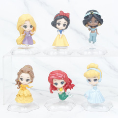 新しい6種類の王女の長い髪の白い雪のジャスミンの人魚の貝は卵を捻って盲目の箱の手作りのケーキの景観の公仔の置物を作ります。