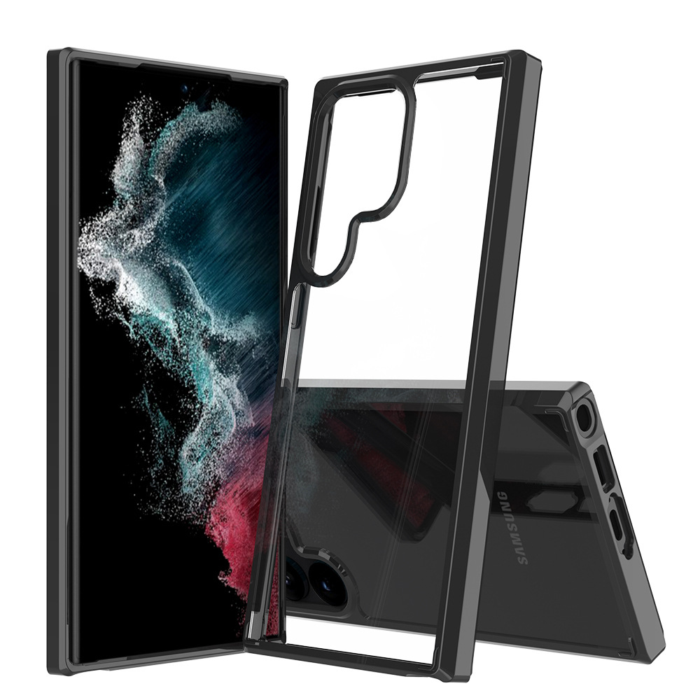 Aplicable a la caja del teléfono de cerveza transfronteriza SAM S23Ultra dos en uno acrílico 1,5mm resistente a los arañazos cubierta resistente a las caídas