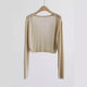 Ice Silk Knitted Sunscreen Cardigan Women's 2023 New Summer Thin Shawl Overshirt Short Air-conditioning Shirt Jacket