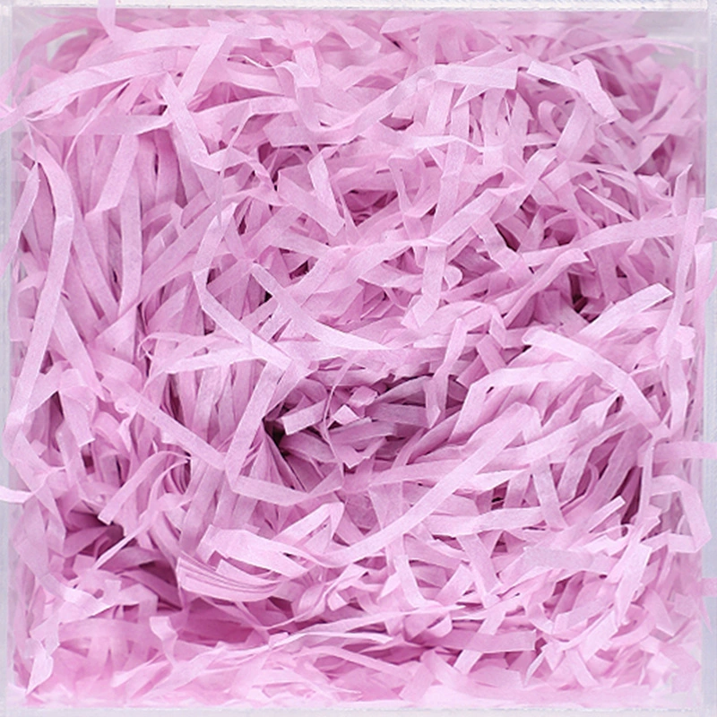 Фабричная продажа коробка подарочная из хлопка бумажной крошки (crushed paper silk) и травяной стебель из шелковой ткани, пасхальная-fold заполнение бумажными волокнами 20 грамм
