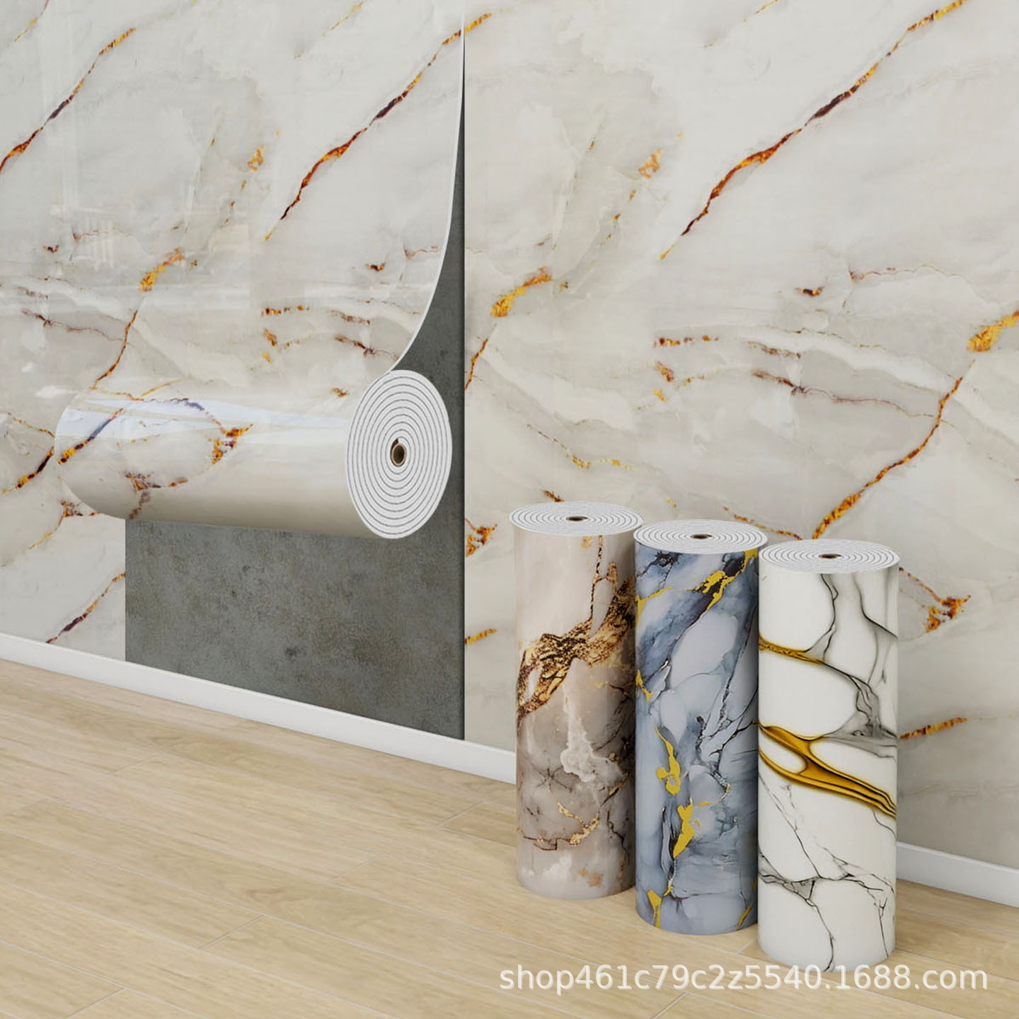 Comercio exterior mayorista espeso hogar autoadhesivo papel de pared mármol XPE bobina pegado pared sala de estar dormitorio pared de fondo