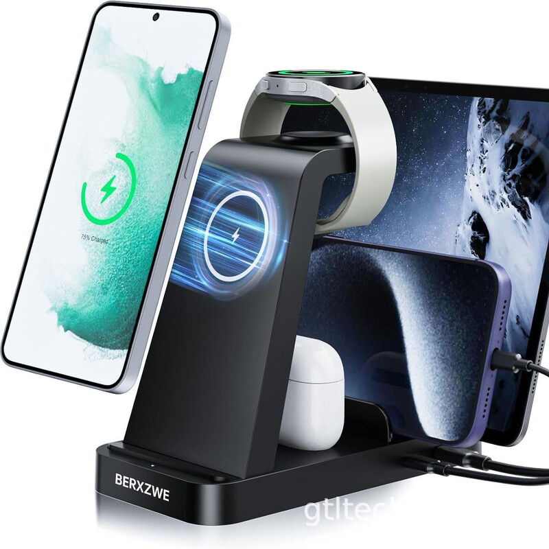 Amazon's Five-In-One Wireless Charger, Samsung Style, 36W Fast Charging Wireless Charging Dock, Fully Certified Amazon's Five-In-One Wireless Charger, Samsung Style, 36W Fast Charging Wireless Charging Dock, Fully Certified