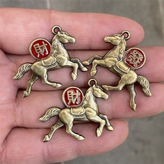 合金塗装馬の富キーホルダーペンダント車のキーバッグペンダント古いエスニックスタイルペンダントアクセサリー