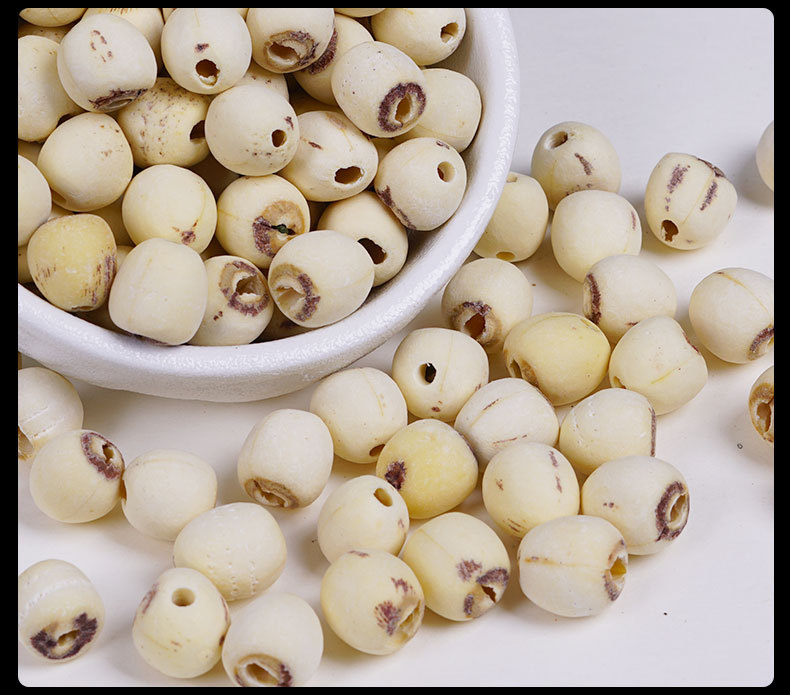 Lotus Seed (Nelumbo nucifera) — Peeled & Core-Removed White Lotus Seeds, Food Herb for Congee & Soup in use