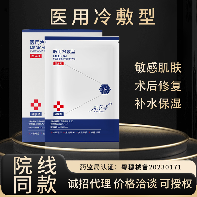 신제품 Erfumei-Medical Cold Compress Patch (박스당 5개입) 라이트 그레이