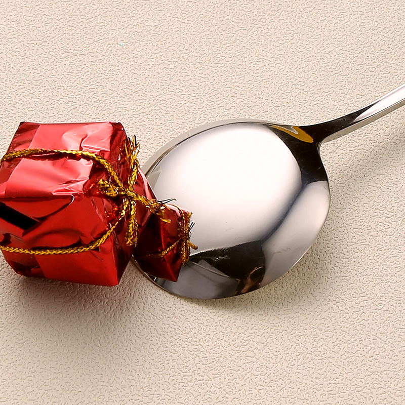 304 acero inoxidable mango largo congelador cucharas condimento nido de pan dulce cucharas redondas taza maceta sopa de café