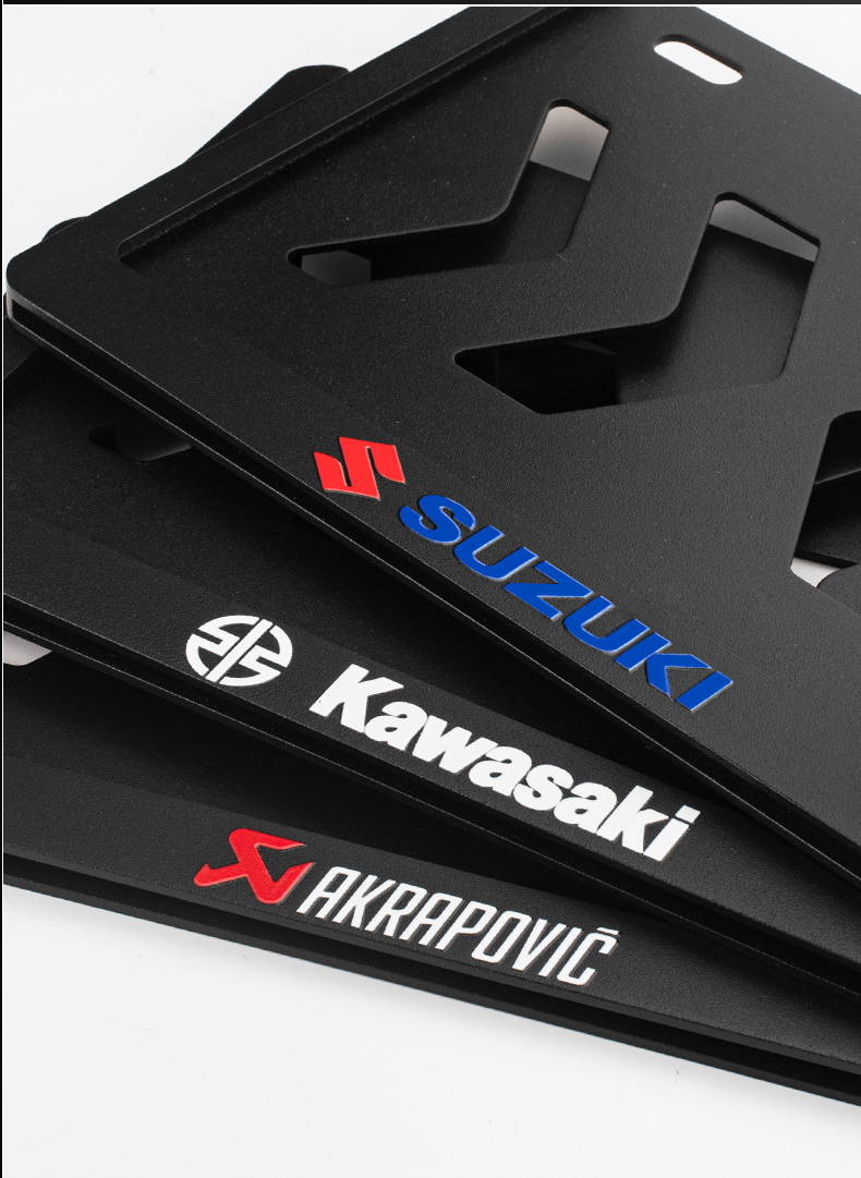 Suitable for Motorcycle License Plate Frame Rear Plate Holder Frame Motorcycle Cover Pedal Frame Honda Suzuki No. 9