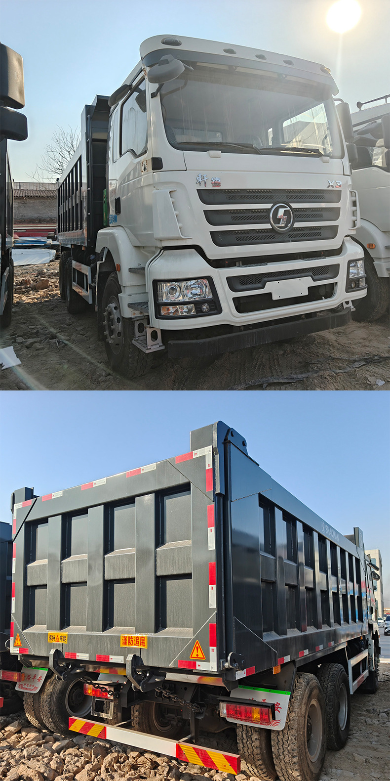 Export Shaanxi Automobile Delong X3 Dump Truck, Shaanxi Automobile Heavy-Duty Truck, 10-Wheel Dump Engineering Vehicle, 8-Wheel Rear Dump Truck for Transporting Gravel and Stone