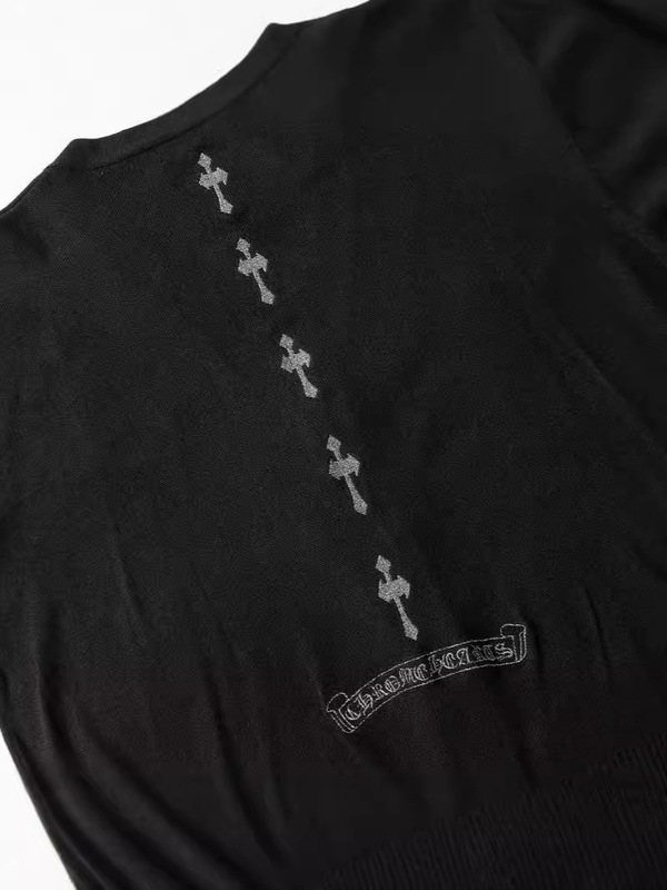 24SS CHの新型は皮のサンスクリットの刺繍のニットのカーディガンを貼ります。|undefined