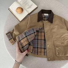 【小番薯】2025春秋新款儿童潮流韩版时尚冲锋衣外套休闲外套