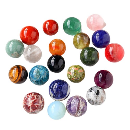 Wholesale 4cm natural white crystal ball citrine ball raw stone polished seven-star array home office Feng Shui ball ornaments