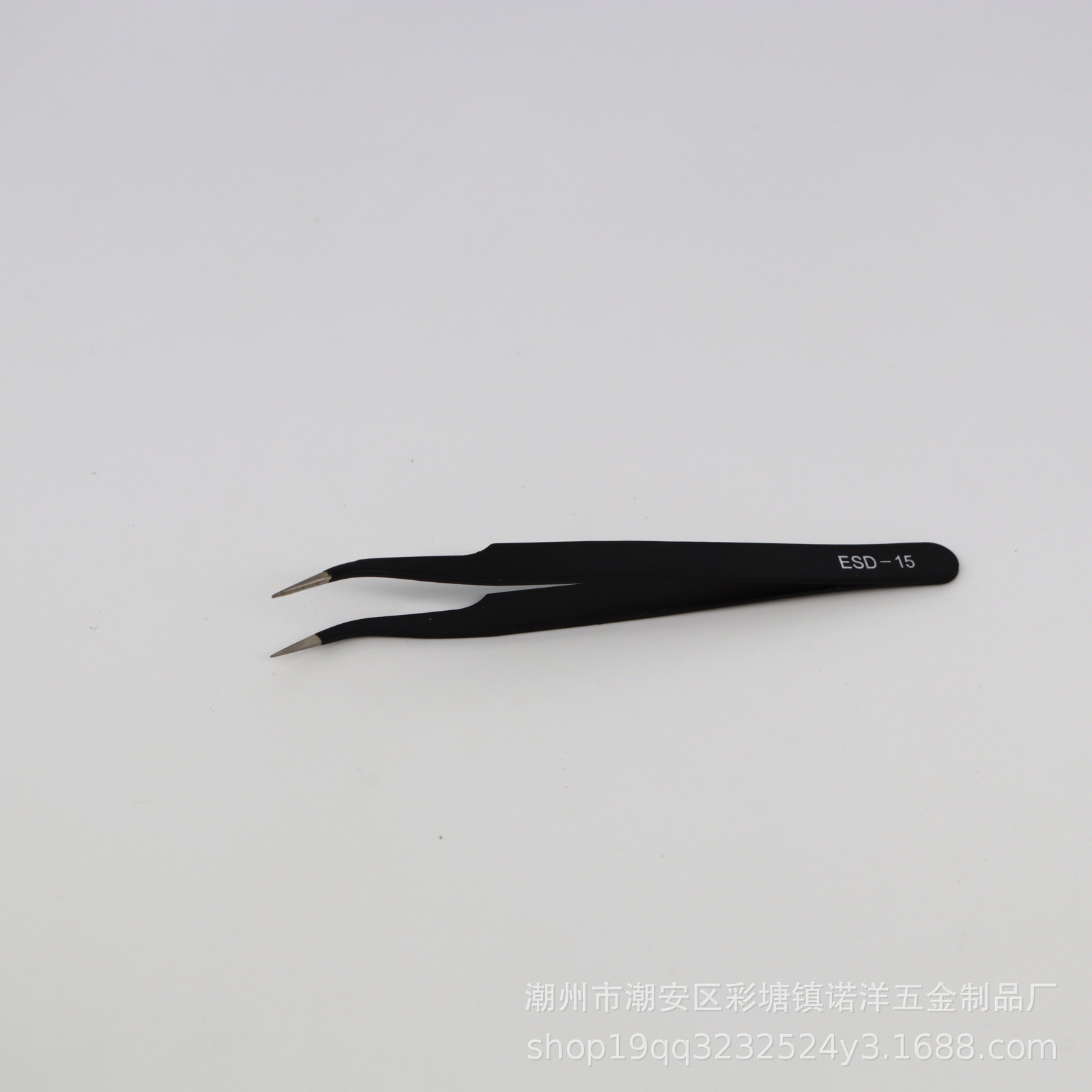 Thick black Tweezers Stainless Steel pointed elbow grafting eyelash bird's nest hair picking tool sewing machine repair clip