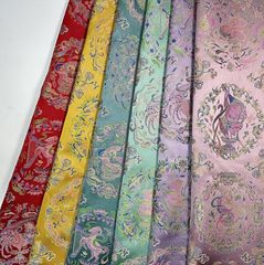 中国風の干支家族肖像模造宋錦高経ジャカード漢服生地ベストジャケットチャイナトップ子供服