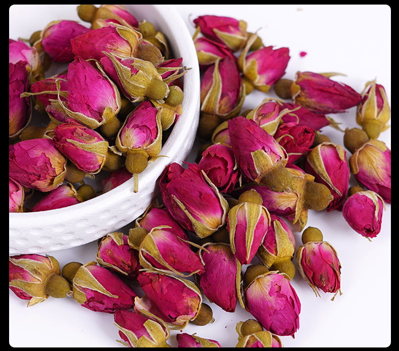 Pingyin Rose Buds (Rosa rugosa) — Sulfur-Free Sun-Dried Rose Tea, 500g in use