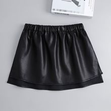 皮质格子小屁帘女秋冬卫衣打底神器半身裙假衬衫下摆遮臀内搭叠穿跨境厂家批发