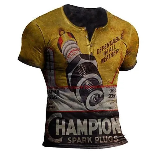 Nueva camiseta transfronteriza de manga larga con cuatro botones de Amazon Templar Impresión 3D Cross Legion imitación algodón pull rack manga larga T