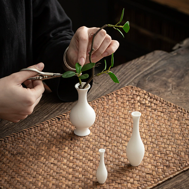 Чай Tieguanyin, керамические украшения в виде цветка для гостиной, домашний декор, маленькая вазочка