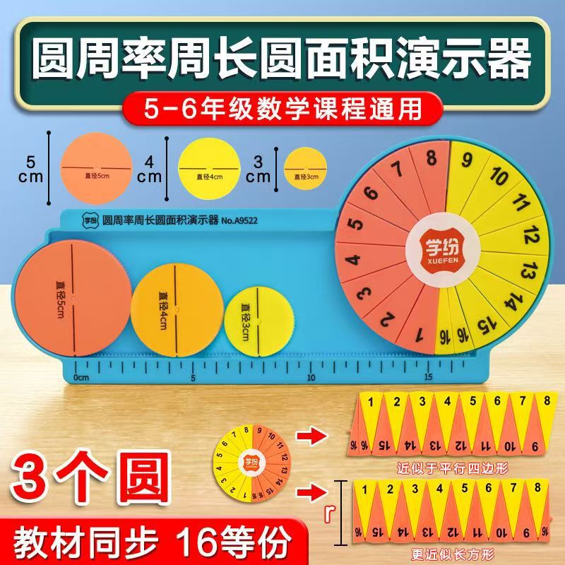 Xuefen 9522 Pi Circumference and Area Demonstrator for Fifth and Sixth Grade Pi Derivation Demonstration Mathematics Teaching Aid