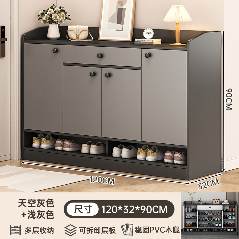 鞋柜家用门口入户玄关收纳柜一体靠墙储物出租房用室内多层鞋架子|undefined
