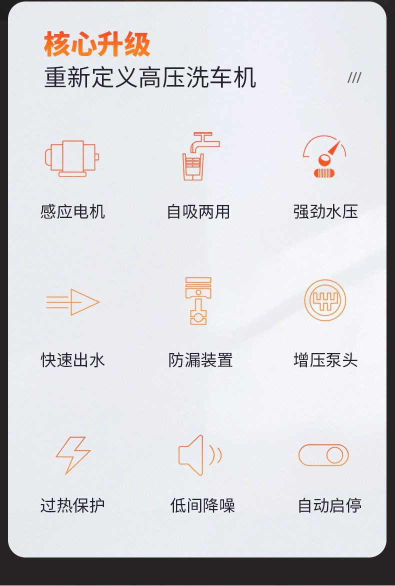 High-Power Car Washing Machine Portable High-Pressure Car Washing Machine Household 220V Fully Automatic Washing Machine Car Washing Machine Car Washing Pump