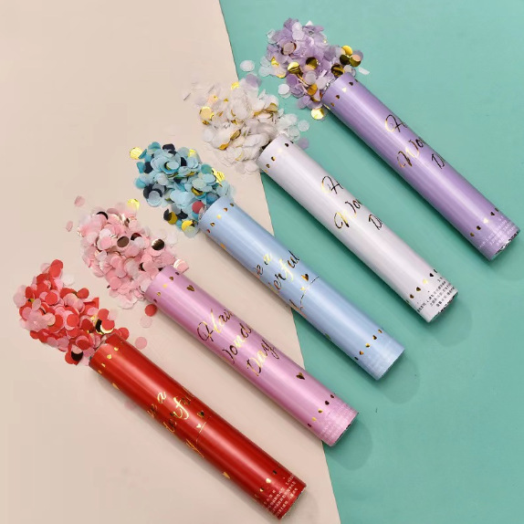 Saludo de macaron, manual de mano, tubo de spray, tubo de fuegos artificiales, boda, boda, escuela, boda, cumpleaños, fiesta en vivo