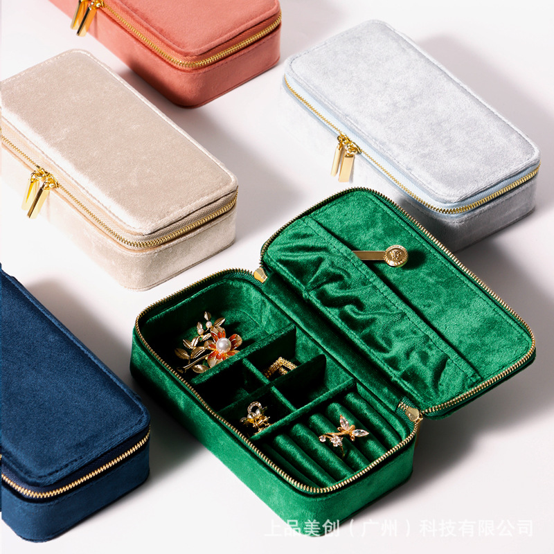 Producto superior meichuang pendientes caja de almacenamiento caja de joyería portátil niñas multi-caja de almacenamiento de joyería funcional al por mayor