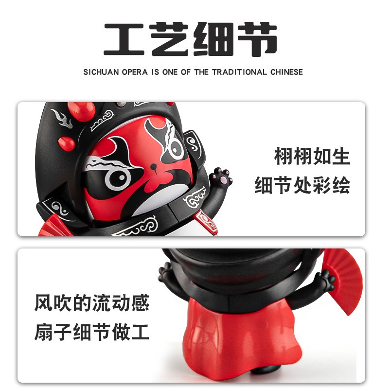 TikTok mismo estilo presionando la cara cambiante juguete niños muñeca adornos Moda nacional cara cambiante muñeca Sichuan Opera