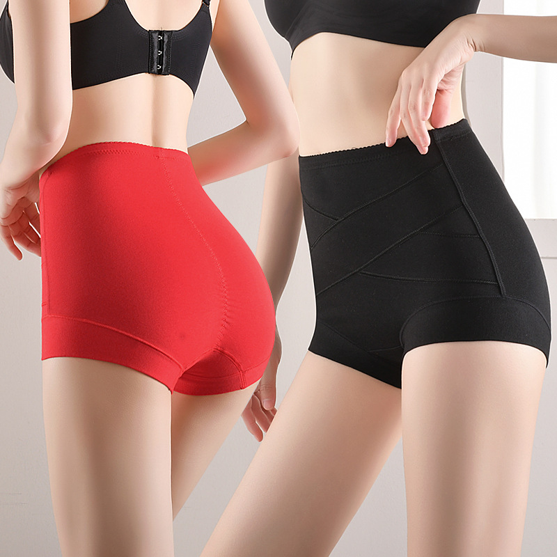 Pantalón Moldeador Tipo Bikini de Cintura Alta de Algodón Sin Marcas Control de Abdomen