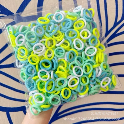 Saç üçün rezinlər | Girls' Head Rope - 12fluorescent-green-500-pieces-in-bag