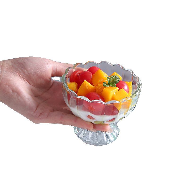 アイスクリームカップヨーグルトカップ高脚布丁カップデザートカップ軽食ボウルinsネット赤レストラン高颜値グラス|undefined