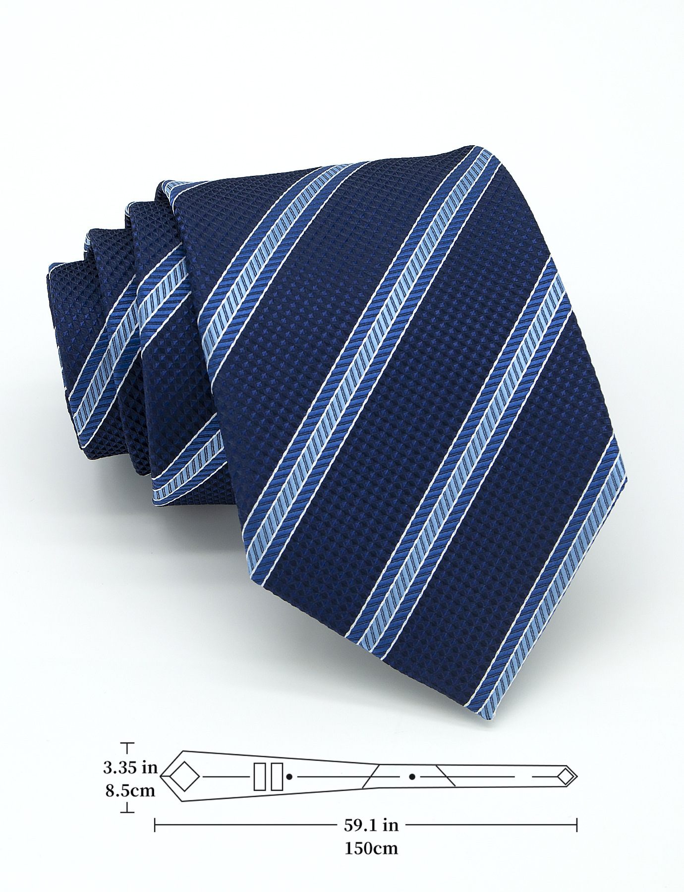 Business Formal Stripe Plaid Polyester Unisex Tie display picture 50