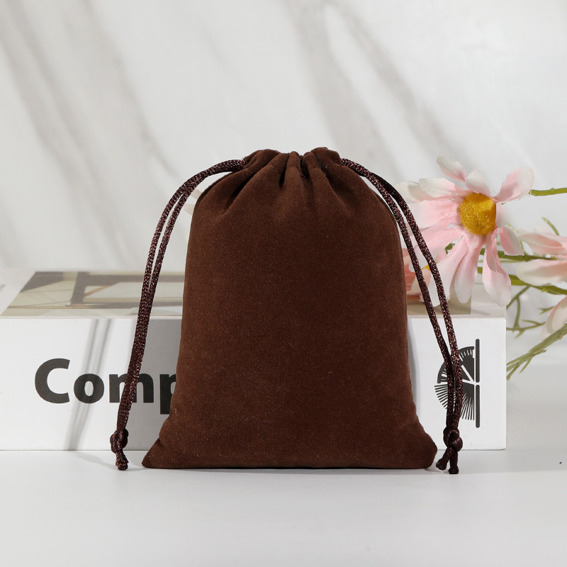 Bolsillo con cordón de franela, bolso de franela de joyería con cordón, bolso de tela de joyería de terciopelo, bolso de franela Lisi, bolso de almacenamiento de franela