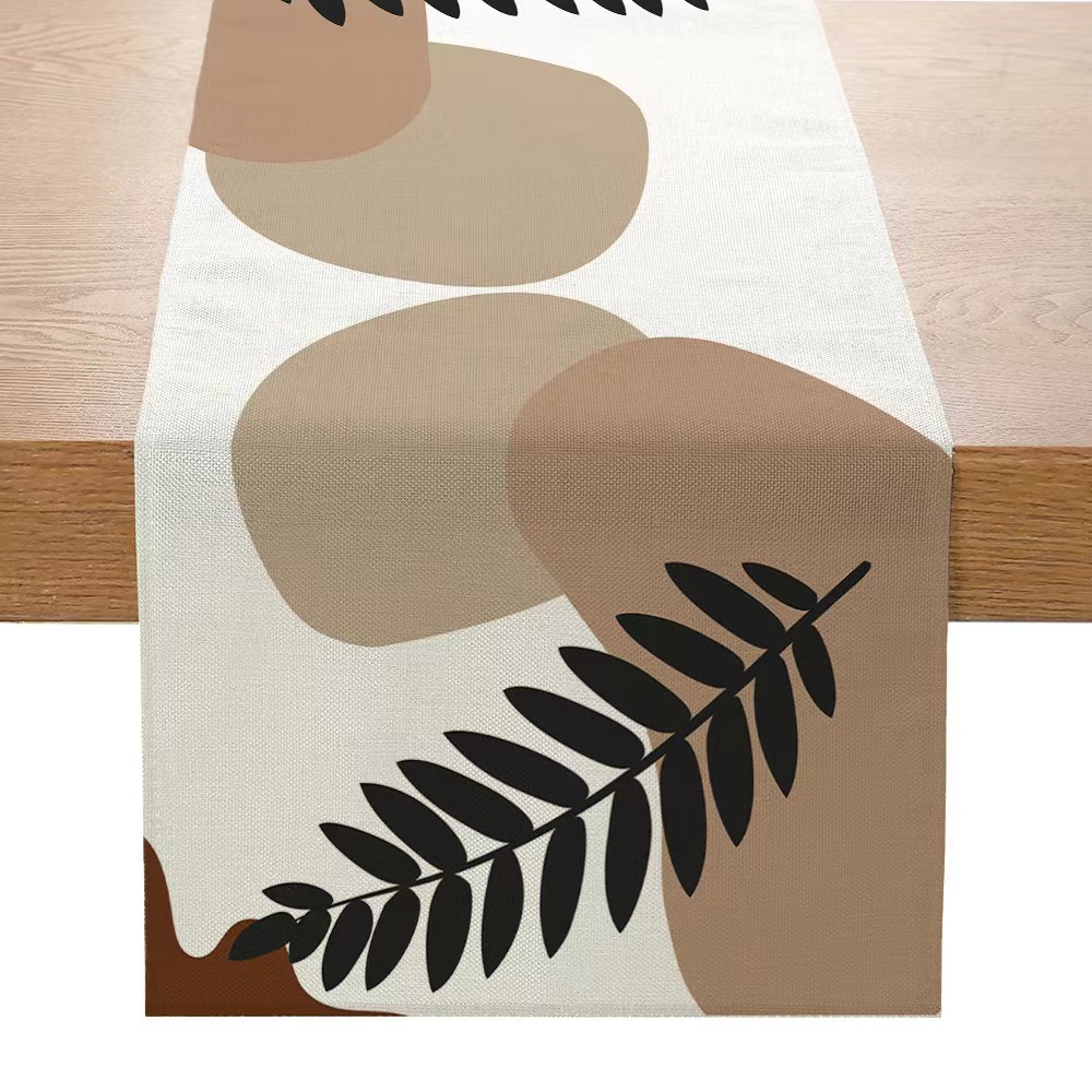 Camino DE MESA DE LINO Morandi estilo serie impreso mesa de comedor tela decorativa Amazon sala de estar mesa de café pasillo mantel transfronterizo image 13