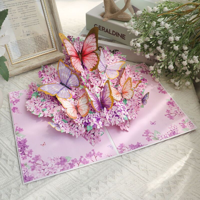 Hot-Selling Teacher's Day 3D Greeting Cards, Handmade Paper-Cut Flower Bouquet Cards, Cross-Border Valentine's Day Gifts, Cross-Border Card Wholesale