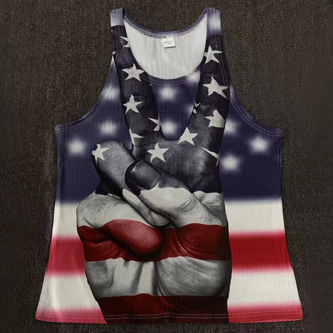 Men's Solid Color Racerback Tank Tops Men's Clothing display picture 22