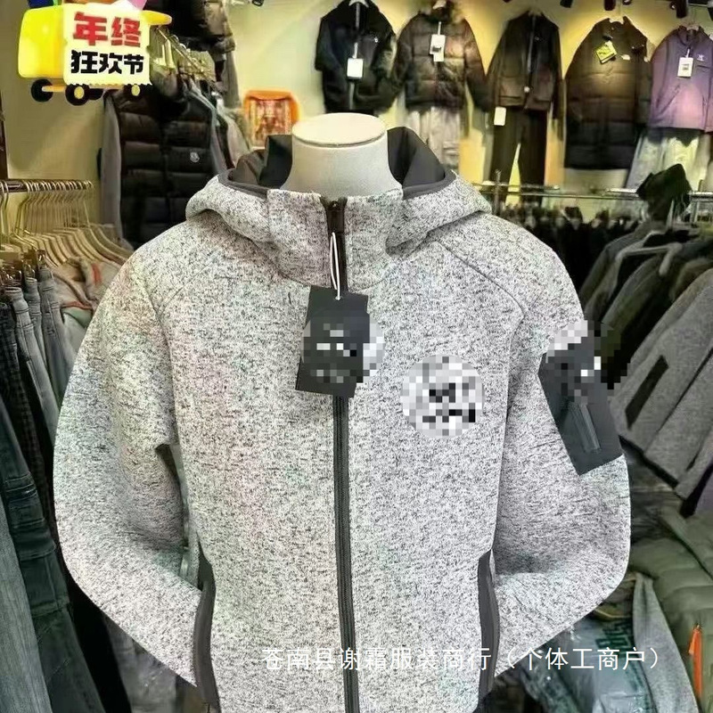 2026 Hooded Bird's Nest Outdoor Spring Couple Jacket New Autumn Winter Fleece Lined Knitted Wholesale