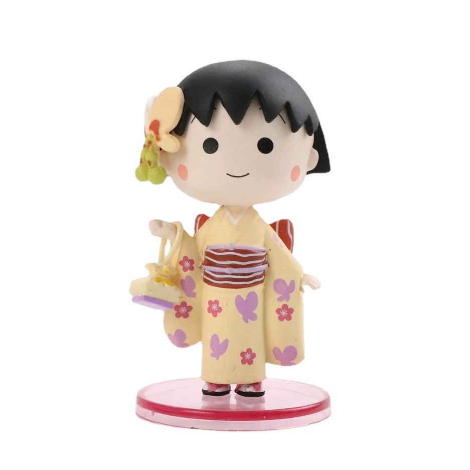 Six kimono small ball tide play ornaments cherry small ball child fun Ins hand -made blind bag car desktop decoration