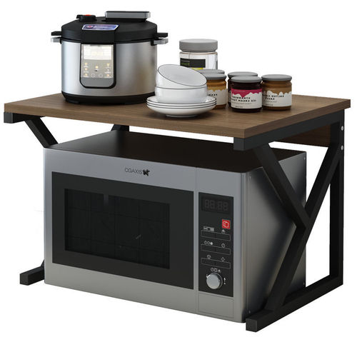 Kitchen shelf storage rack double-layer oven microwave stand desktop organizer storage unit for home use.