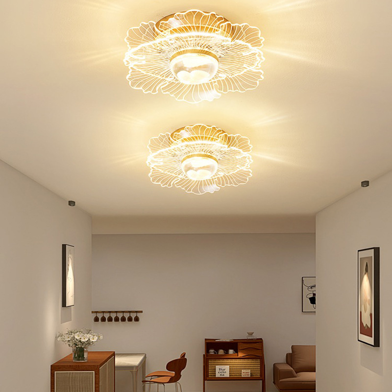 Luces de pasillo de mariposas Dormitorio de lujo ligero moderno pasillo pasillo lámpara de pared flor creativa guardarropa balcón luz LED ninguno